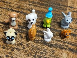 lego  figurines  lot de 8 animaux