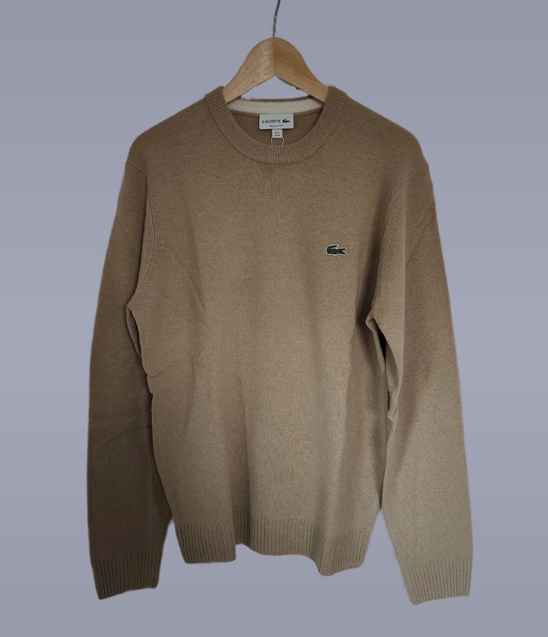 Lacoste Strick Pullover Grösse M beige neu (Neu und