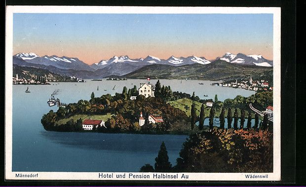 Cartoline postali: Au, Hotel und Pension mit Männedorf und – Usato da Berlin venduto da bartko-reher