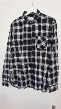 Pull&Bear Hemd, Schwarz/Weiss kariert, Grösse M!