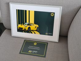 Lotus Elise 25th Anniversary Print 244/250 Museumsrahmen NEU