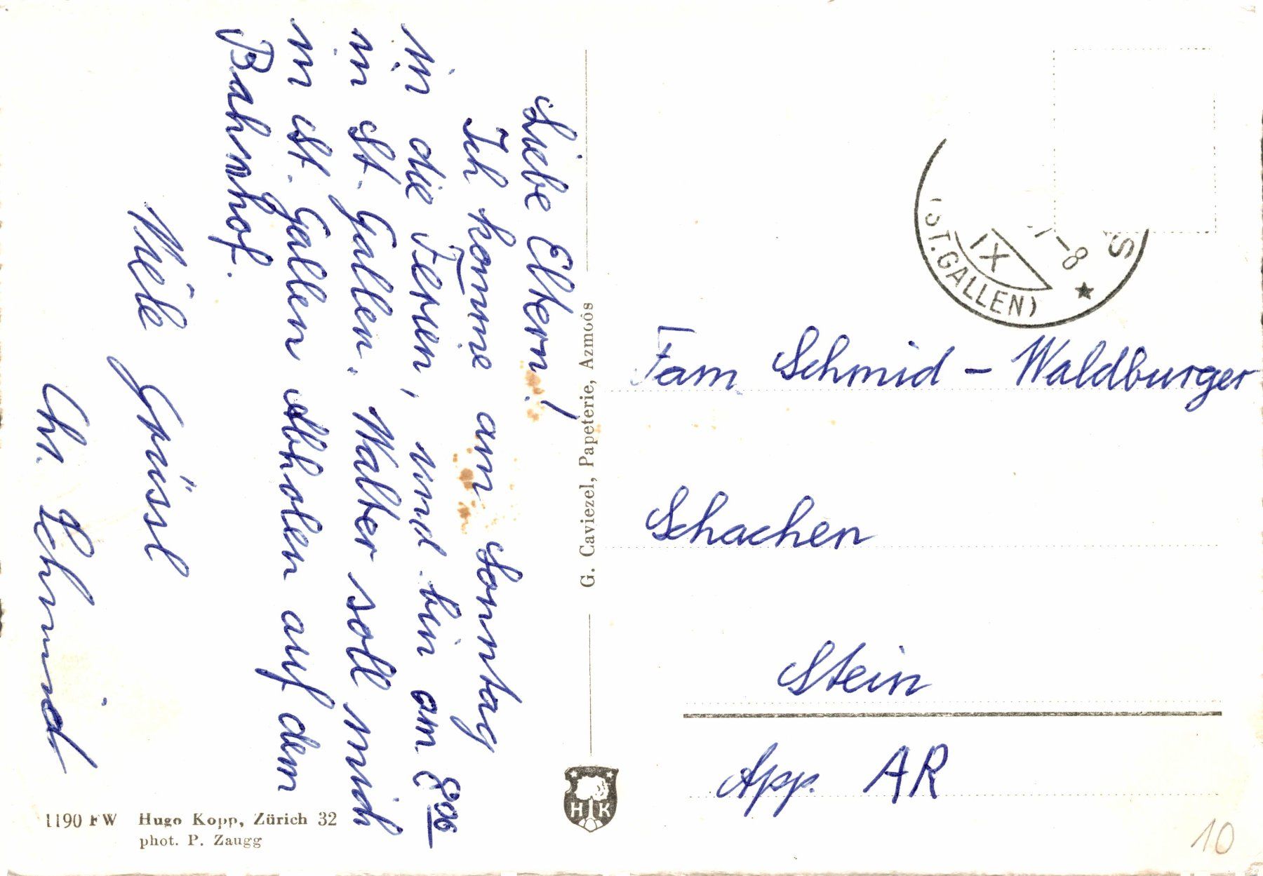 Cartes postales: Flugaufnahme Azmoos SG – D'occasion à Bronschhofen par Astore 1
