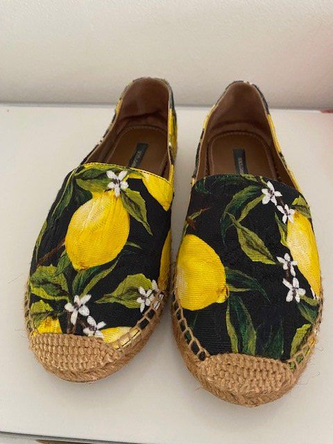 Dolce & Gabbana Scarpe da donna: Dolce & Gabanna Leder Espadrilles Zitrone - Grösse 36 – Nuovo (secondo la descrizione) da Bad Ragaz venduto da AlpineChic