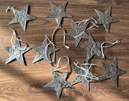 10 Metallsterne Anhänger (neu)