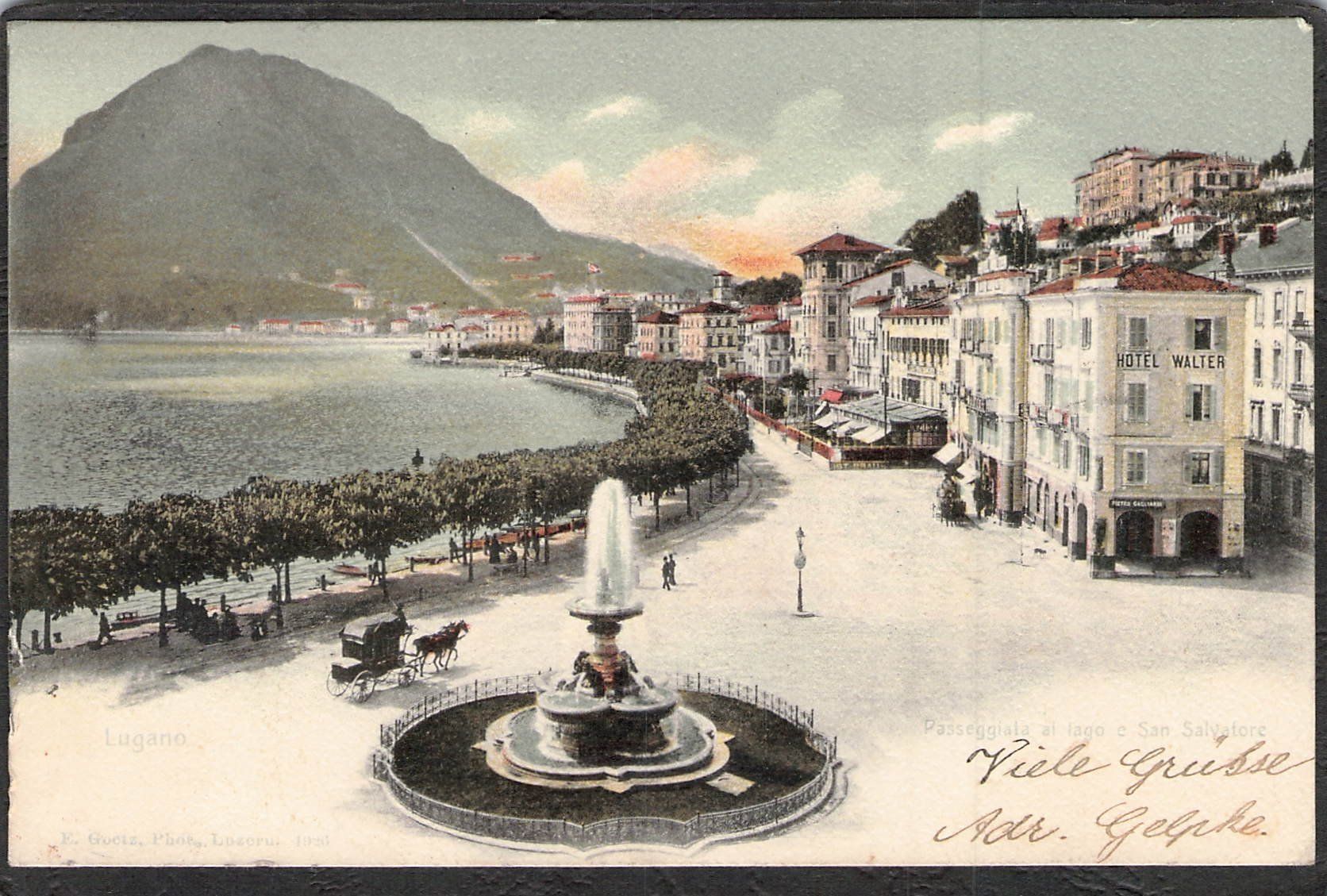 Cartoline postali: ^Lugano TI – Usato da Reichenburg venduto da Pipo-67