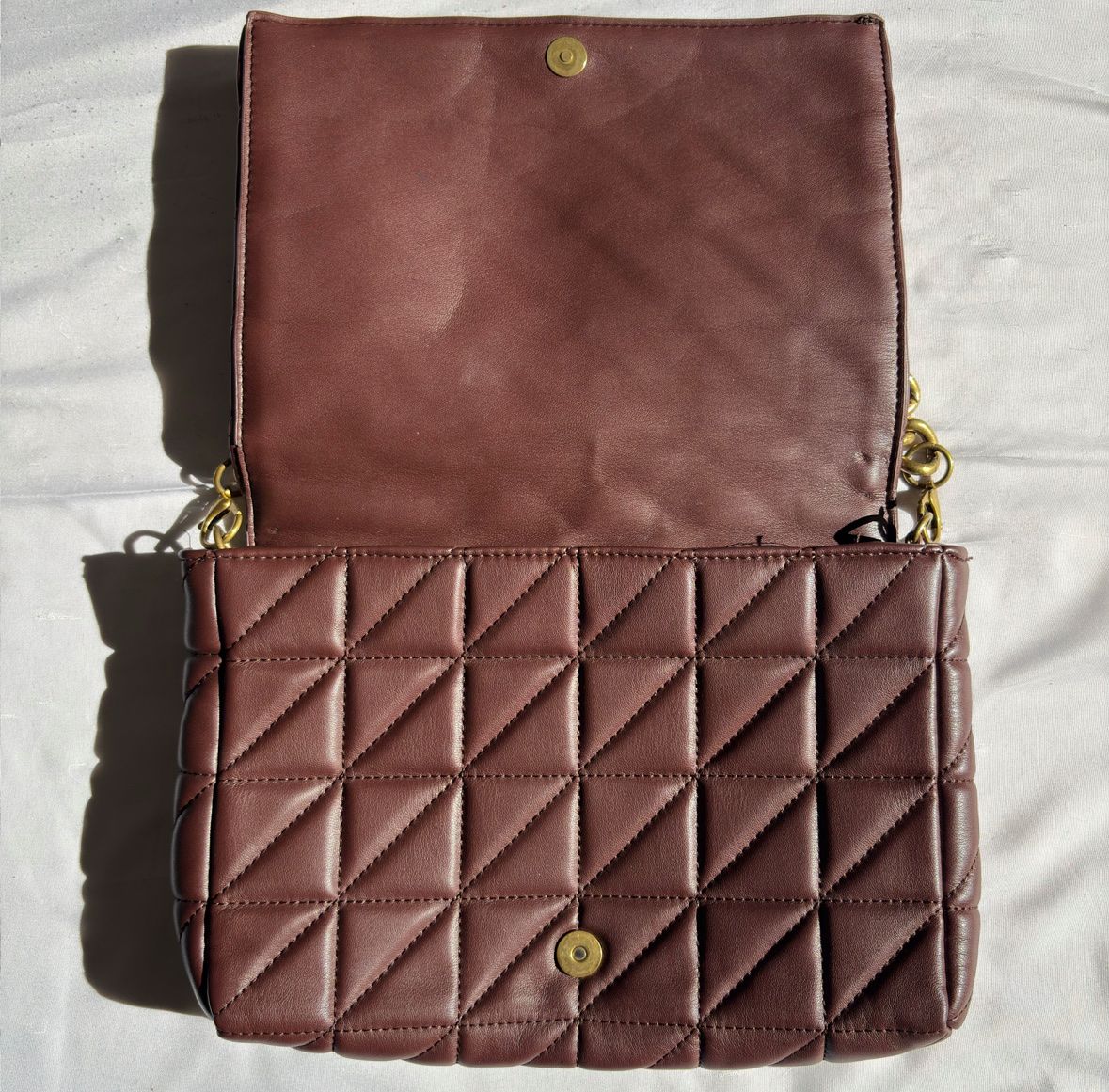 Zara Borse da donna: Sac brun doré Zara – Nuovo (secondo la descrizione) da Moudon venduto da TigerrrEye 1