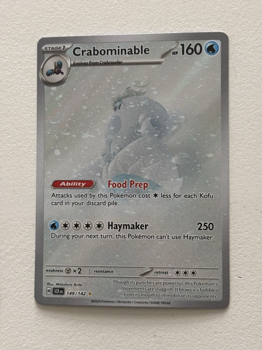 Pokémon Carte collezionabili: Carte Pokémon CRABOMINABLE scr 149 – Nuovo (secondo la descrizione) da lausanne venduto da helderj
