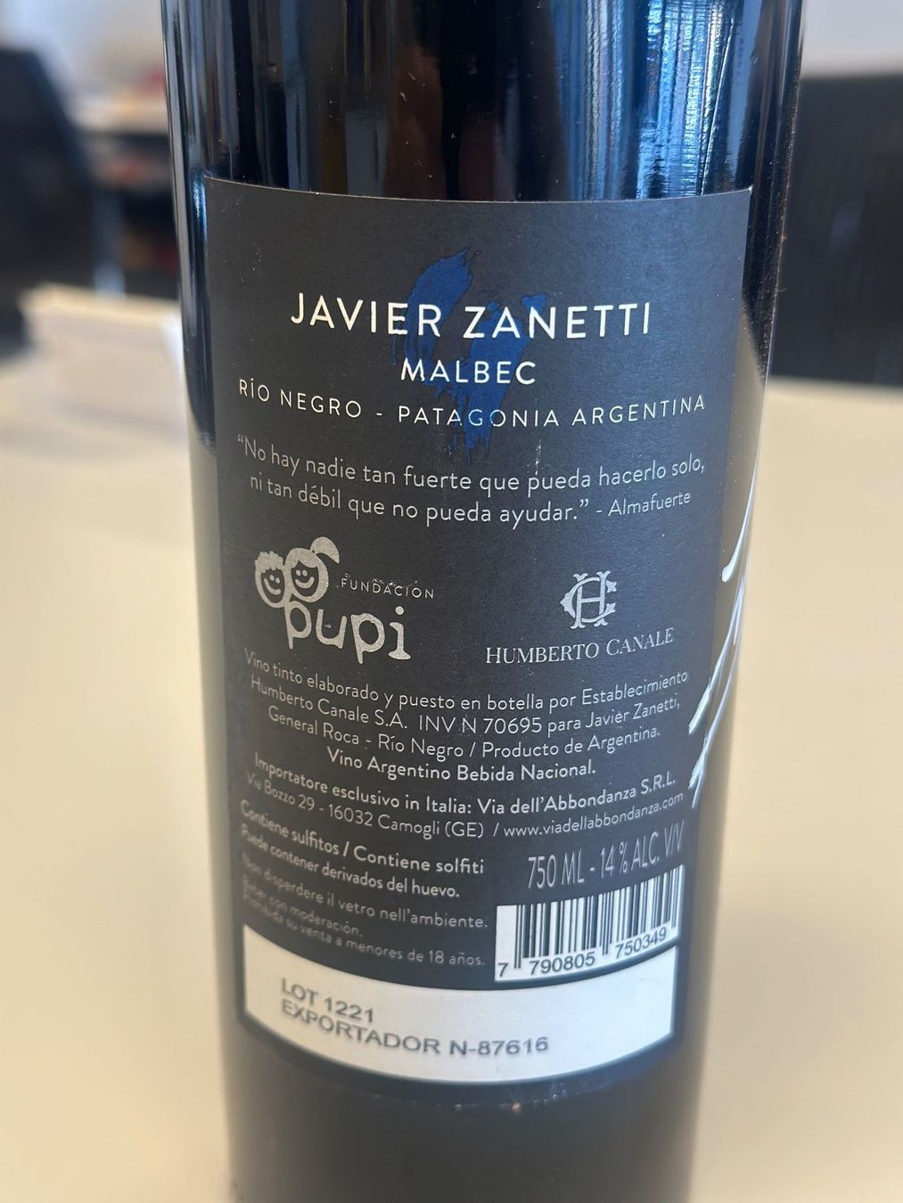 Wein: Wein - Javier Zanetti - Signiert - limitiert – Neu (gemäss Beschreibung) aus Thalwil von Ninuzzo 2