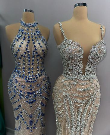 Blaues Abendkleid S/M