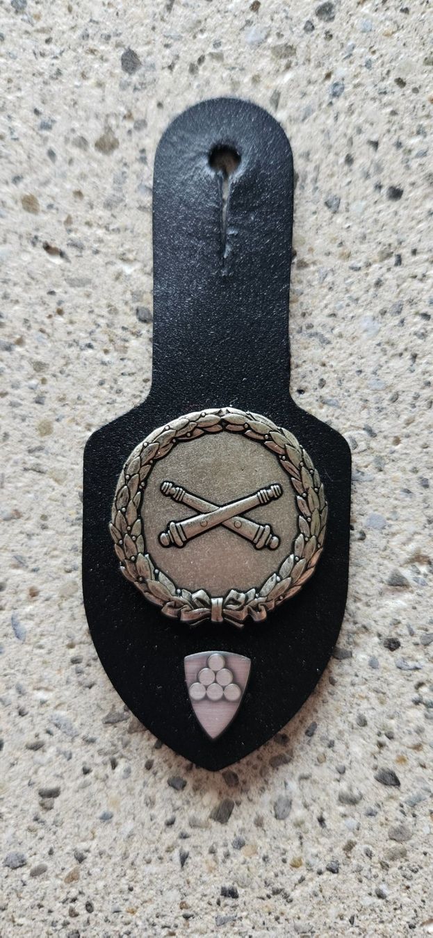 Schweizer Armee Placchette & Badge: *** Brustanhänger Kanonier mit spez abzeichen *** – Usato da Riedholz venduto da fr_sIruP