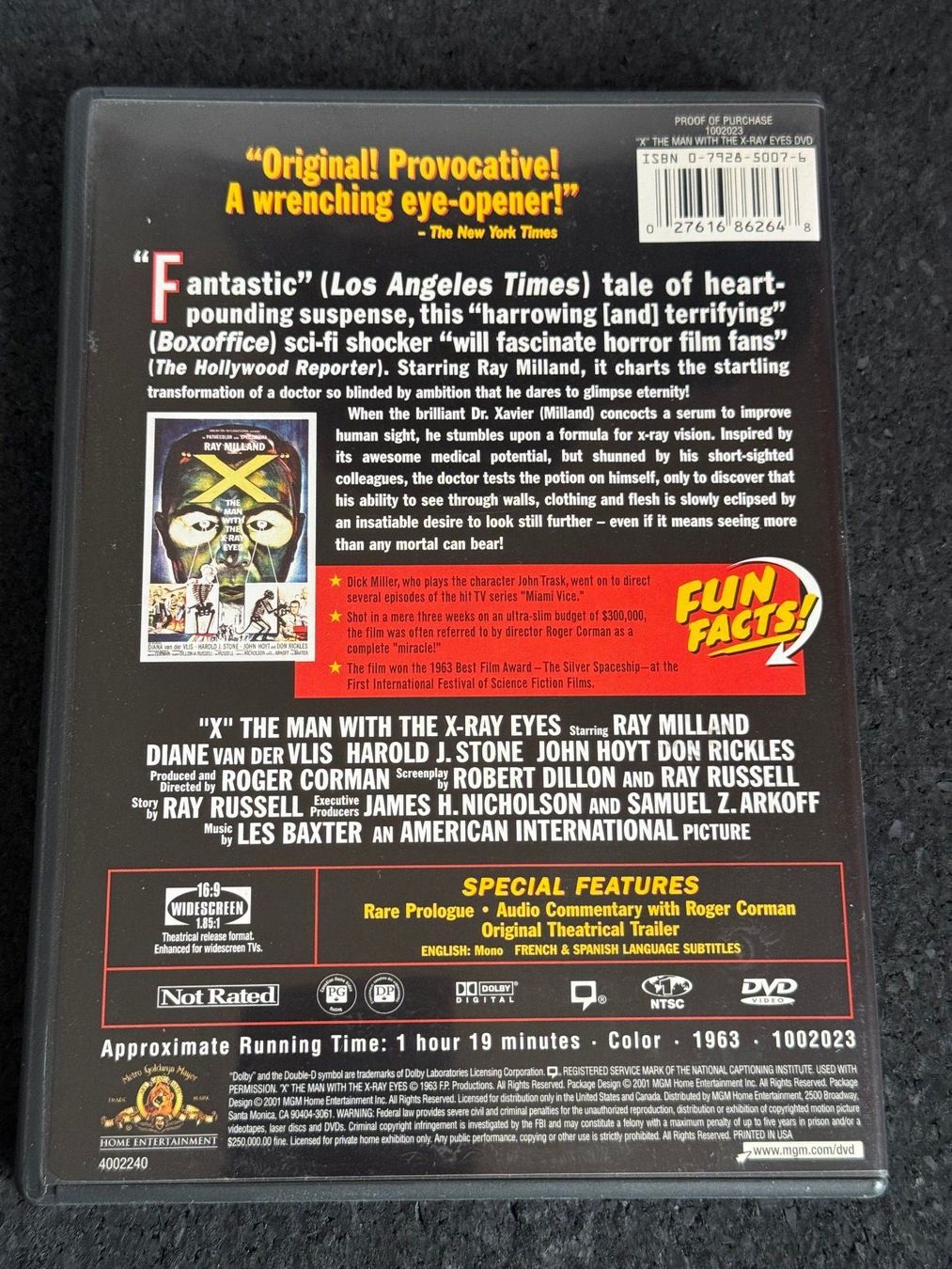 Tutti i DVDs: X The Man With The X-Ray Eyes DVD EN Ländercode1 !! – Usato da Fribourg venduto da tschjoly 1
