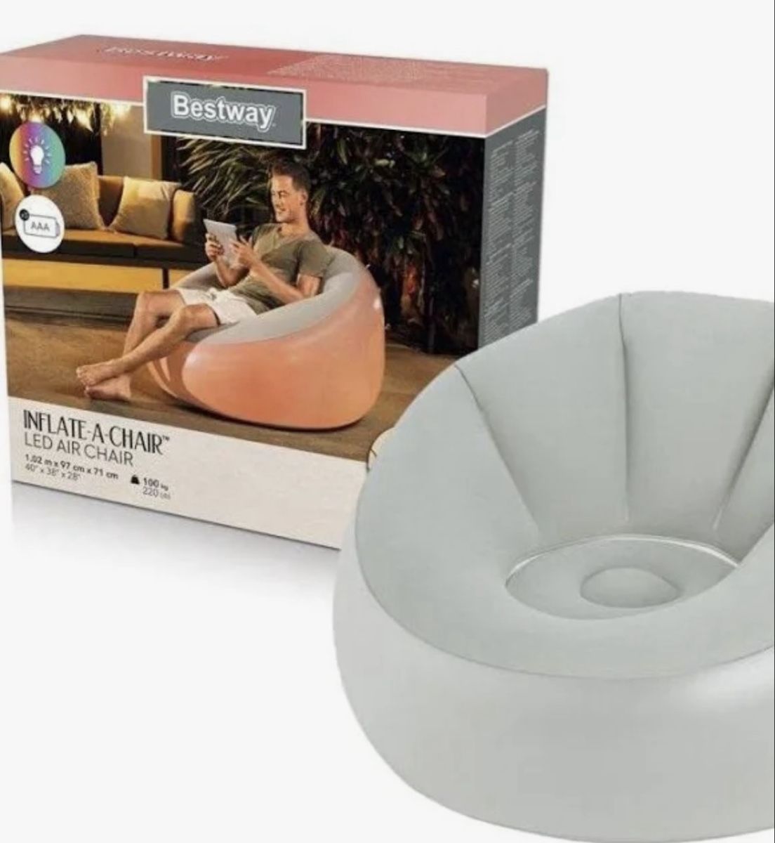 Bestway Poltrone: Bestway fauteuil gonflable à LED – Nuovo e nell'imballaggio originale da Daillens venduto da Colombine06 1