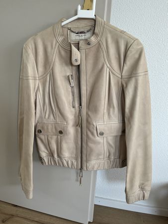Karen Millen Lederjacke Beige Grösse 38 guter Zustand