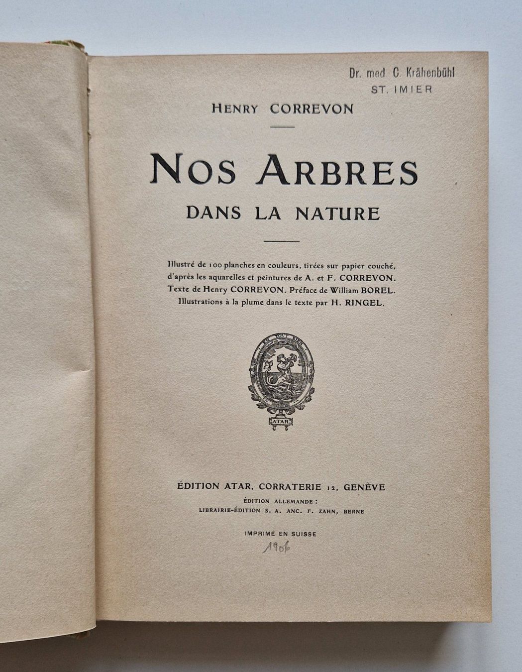 Libri: 1920 - Nos arbres dans la nature – Usato da Fortunau (Ayent) venduto da le.baron 1