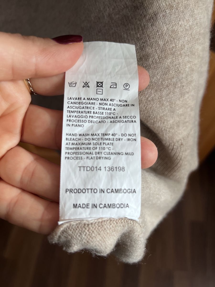 Vestiti: Conbipel Cashmere Kleid , Beige, Grösse L – Usato da Zürich venduto da FrauMa 2