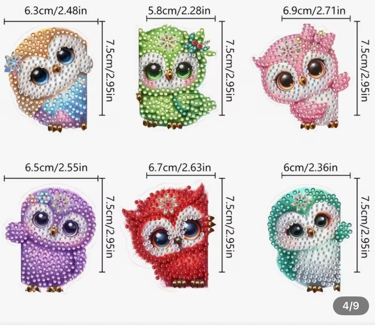 Kit bricolage: Diamond Painting: 6x Eule Kühlschrankmagnet – Nuovo e nell'imballaggio originale da Teufenthal AG venduto da MeineSchatztruhe 3