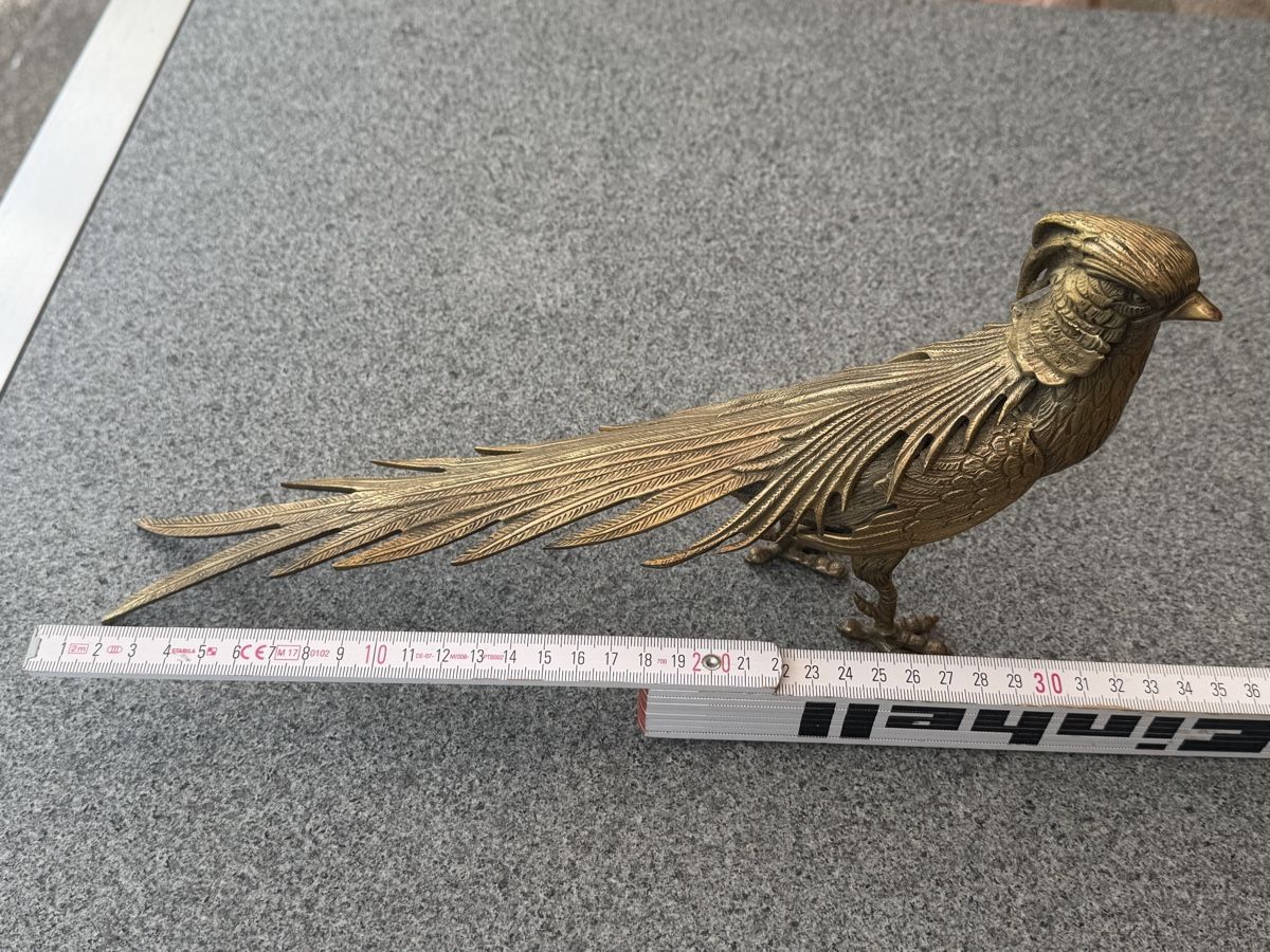 Statuette: Antike Vintage Fasane Figur Messing – Usato da Deitingen venduto da Himhip 1