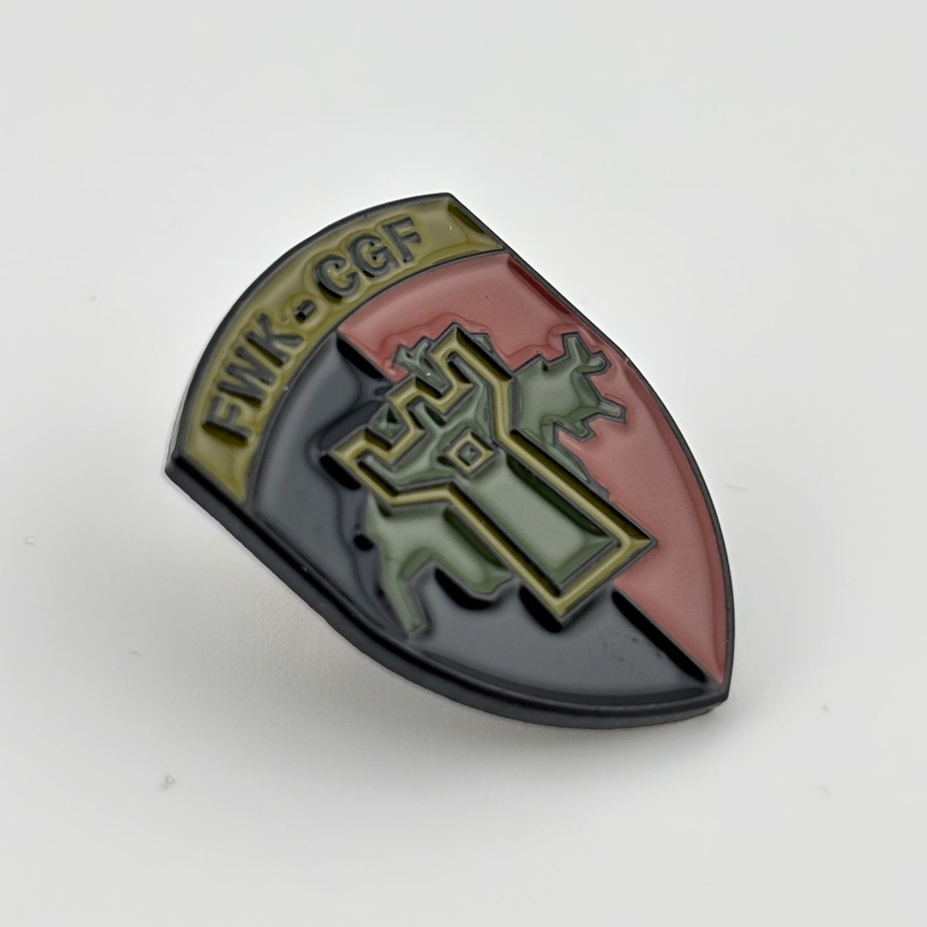 Schweizer Armee Placchette & Badge: Pins FWK CGF – Nuovo e nell'imballaggio originale da Martigny venduto da LSF 1