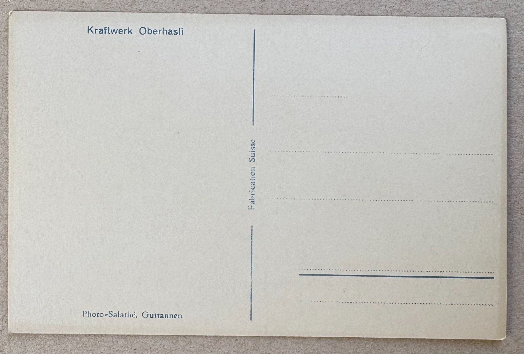 Cartoline postali: KRAFTWERK OBERHASLI – Usato da Ostermundigen venduto da Heavenmaus75 1