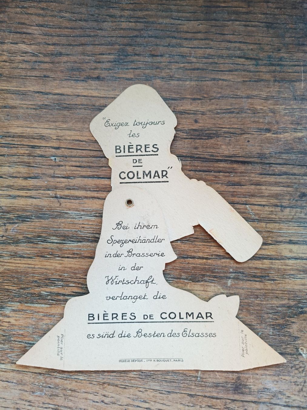 Insegne: Litho Werbe Karton / Bieres d'Alsace Colmar ca. 1930 – Usato da Brugg AG venduto da Ente015 3