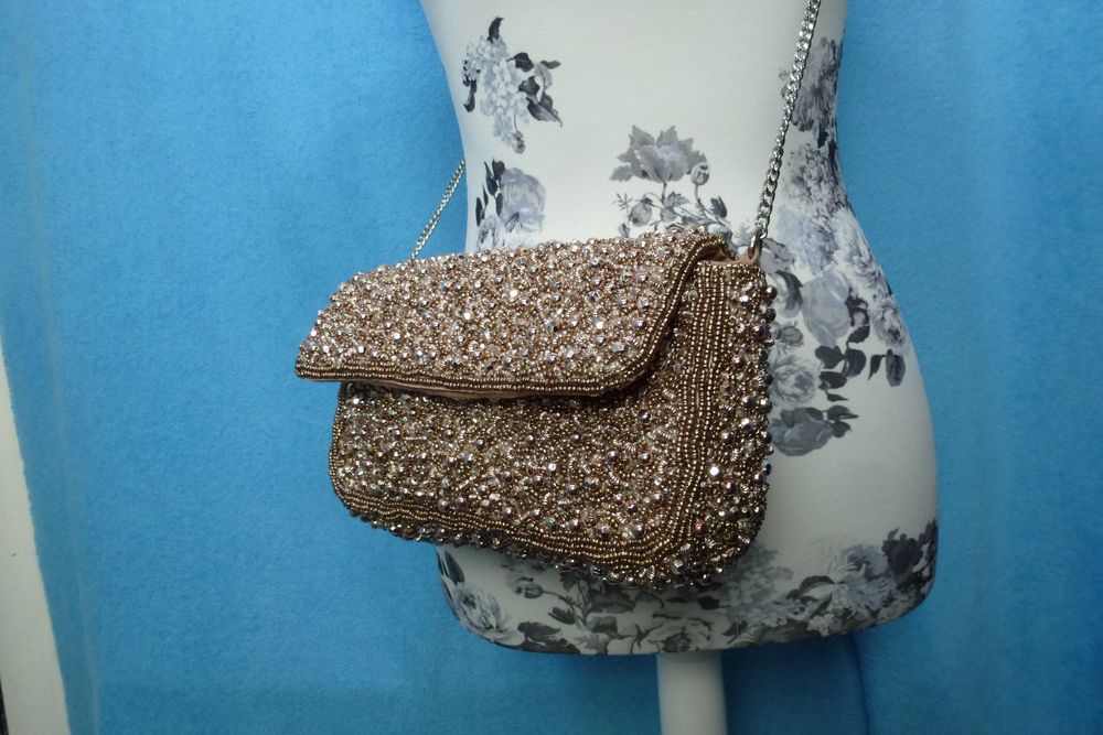 Shoulder Bag Perlen Tasche Zara ZARA TASCHE GLITZER KETTE NEU OHNE