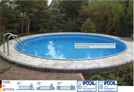 Pool Stahlwand Rundbecken-Set Premium 350x150 cm, Sandfilter