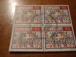 Sondermarke Volkszählung, 2000. FDC + 4erblock ET-o