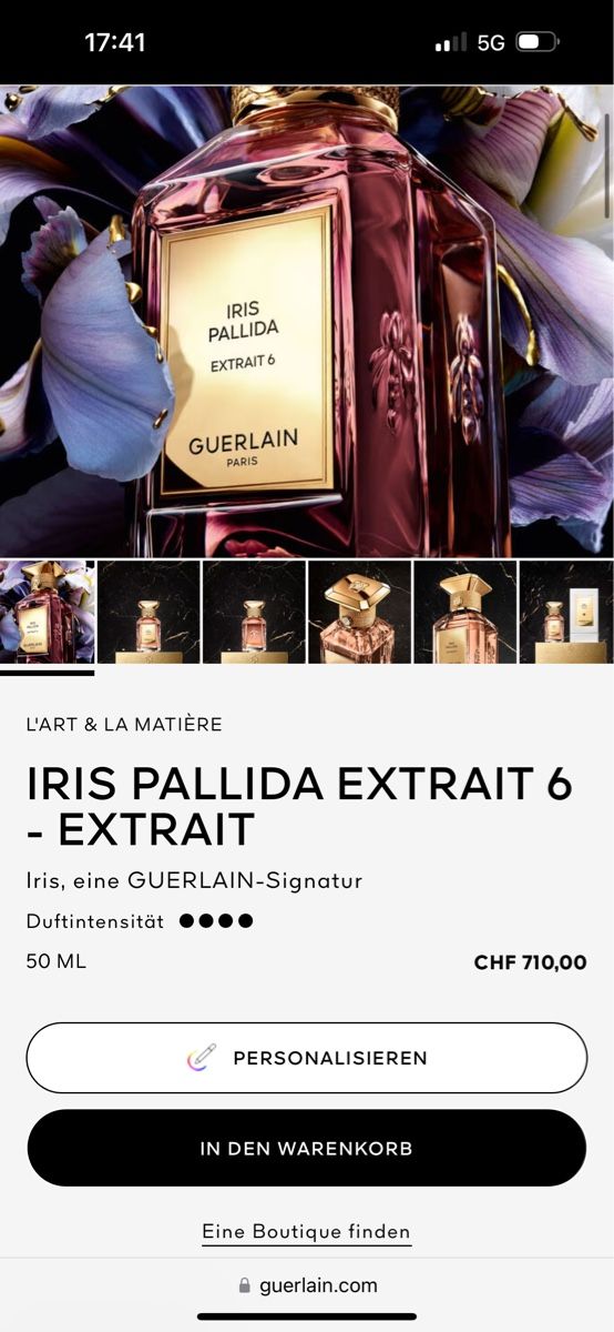 Guerlain Profumi & Eau de Toilette: ** GUERLAIN - IRIS PALIDA - 2.5ml  ** – Nuovo e nell'imballaggio originale da Giebenach venduto da BeautyLover.90s 1