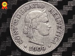 1909 - 10 cts. 2.00 Mio.! 2.89gr