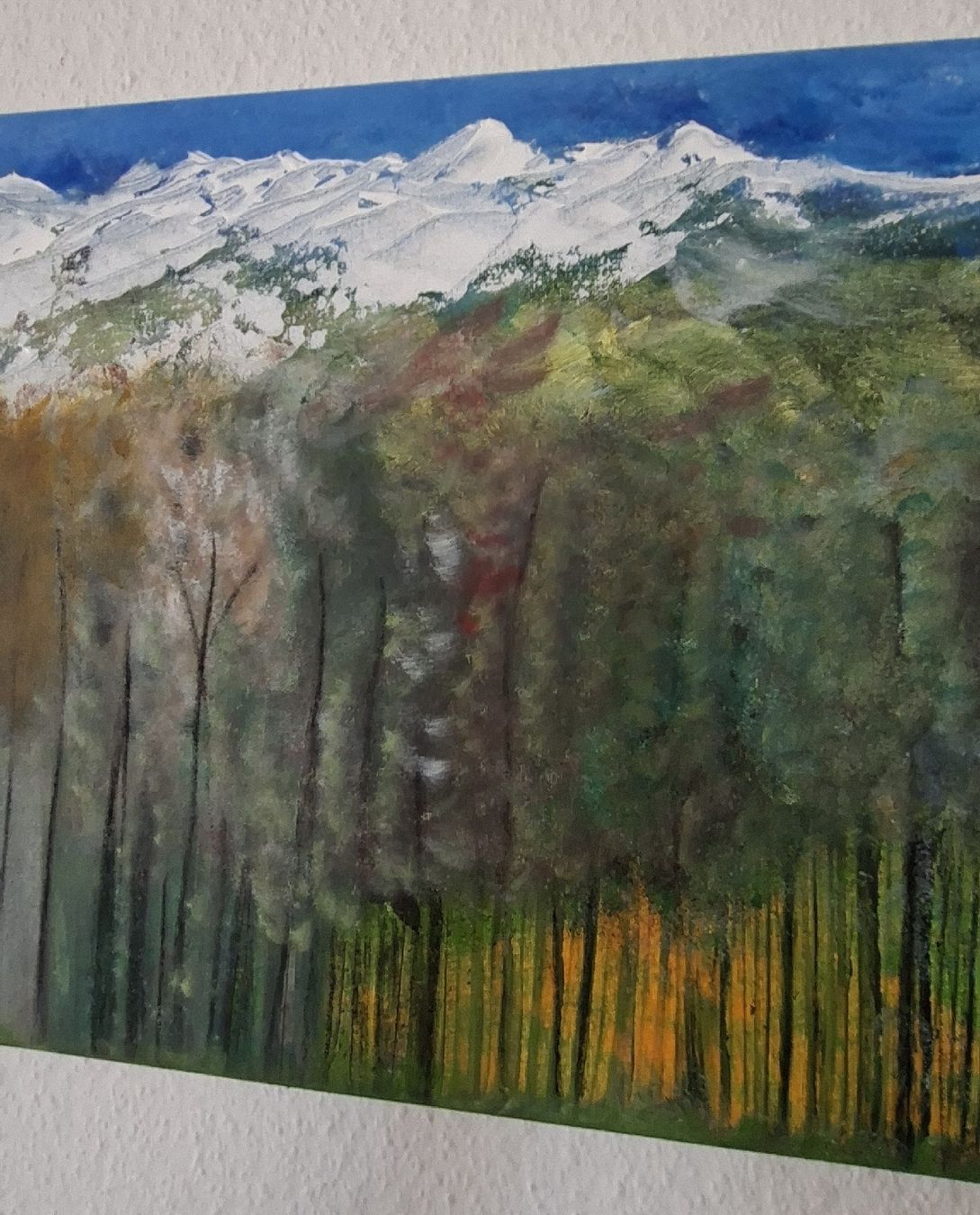Tableaux: Gemälde " Höhenwald" handmade 40×120 – Neuf (Voir description) à Riehen par Steinbock1970 6