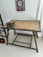 Werktisch Arbeitstisch antik Unikat Ausstellung börnie's
