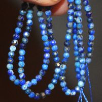 Stein Perlen Strang L-7208–Lapislazuli – 2mm 40cm facettiert