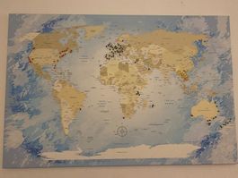 Grosse Pinnwand Weltkarte 115×75 cm – NP 200 CHF / Large wor