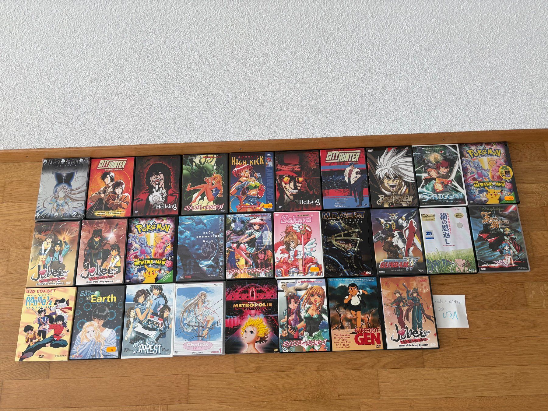 Tutti i DVDs: 28 ANIME DVDs - US / JAP - Code 1 – Usato da Ottenbach venduto da TimelessEmotions.
