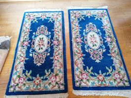 2 Stück schöne chinesische Aubusson Orientteppiche