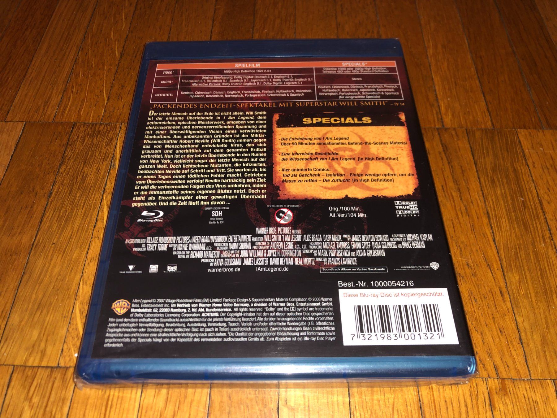 Alle DVDs: I Am Legend - BLU-RAY - UNCUT – Neu und originalverpackt aus Basel von havsok 1
