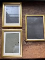 Drei Vintage Bilderrahmen goldfarben