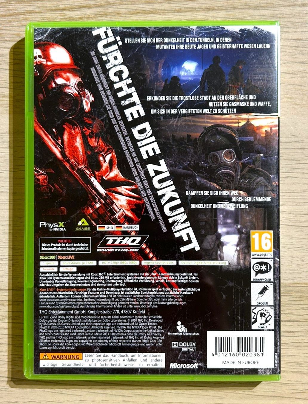 Microsoft Giochi: Metro 2033 Xbox 360 – Usato da St. Gallen venduto da Alpine.Arcade 1