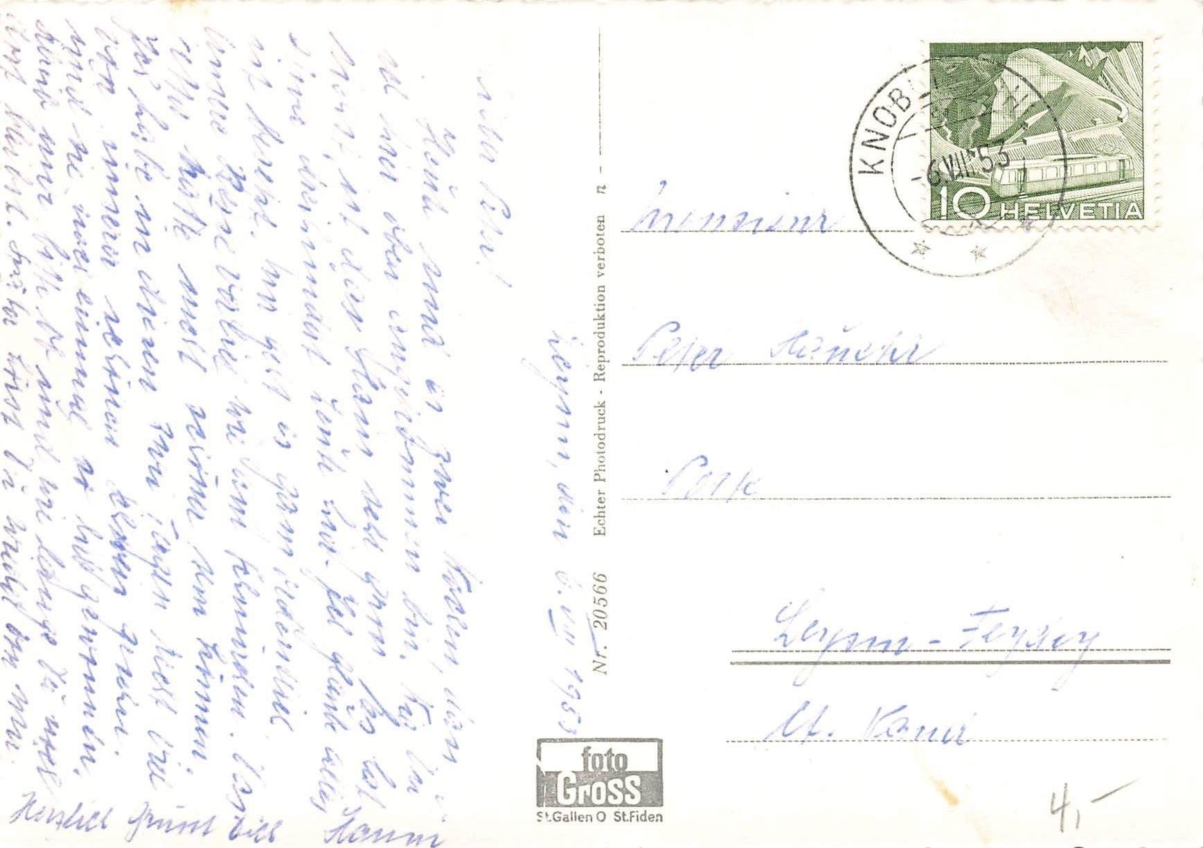 Cartoline postali: Wallenstadtberg Sanatorium G – Usato da Biasca venduto da Blenio71 1