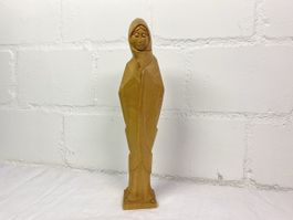 Holzskulptur Mutter Gottes Maria, geschnitzt, Handarbeit