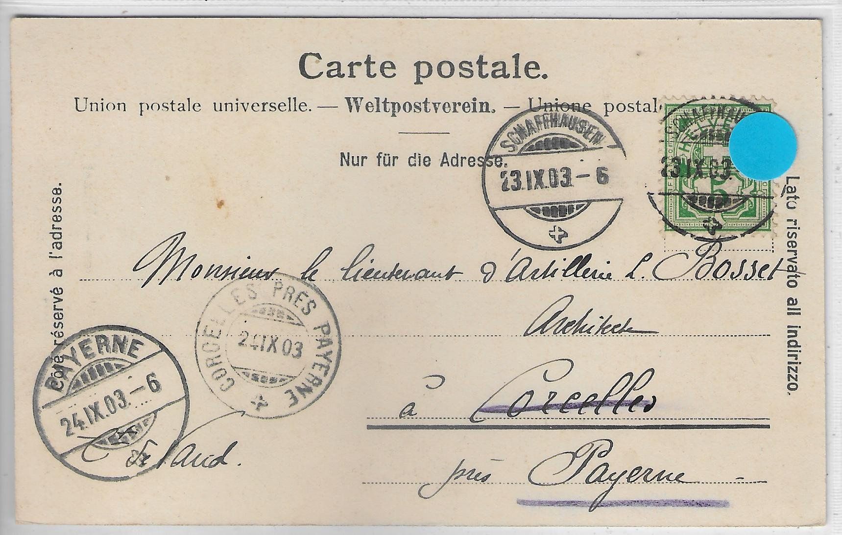Cartoline postali: Schaffhausen - Munot – Usato da Ettingen venduto da Kartenplanet 1