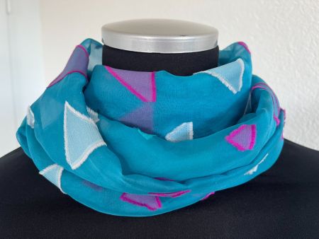 Colora Schal, 75% Seide, Türkis, NEU