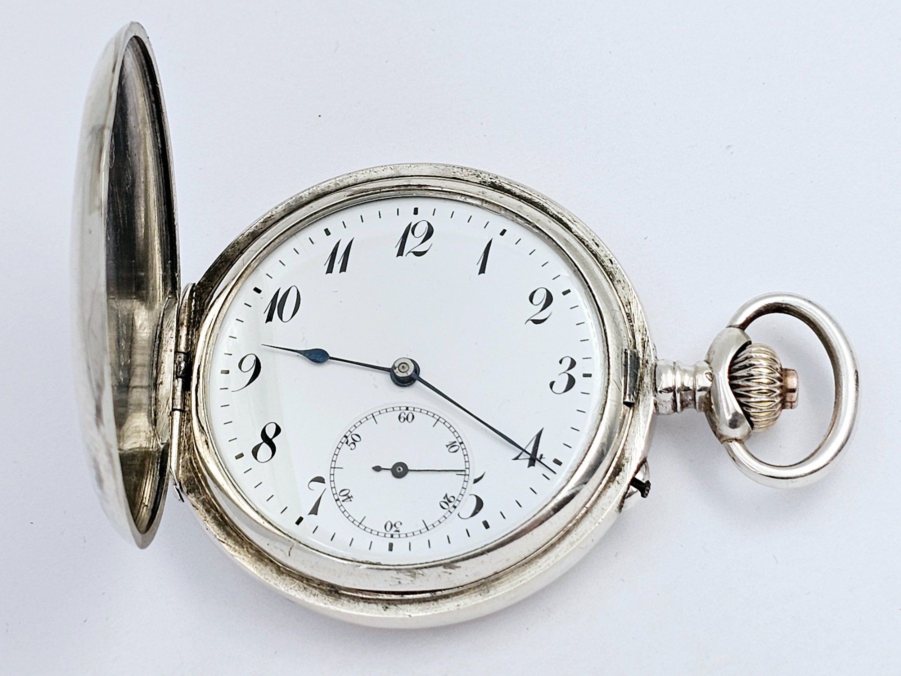 Uhren: Antike Savonette Taschenuhr 800 Silber – Gebraucht aus Bassersdorf von AnkerWatch