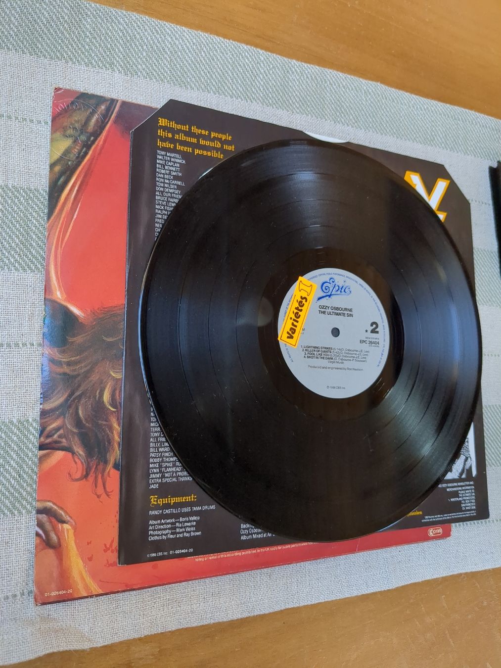 Dischi in vinile: Ozzy Osbourne - The Ultimate Sin – Usato da Euseigne venduto da Barbichette 2