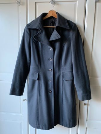 Sisley Damen Wollmantel, Top Zustand, Gr. 38, Grau
