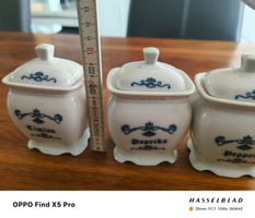 Keramik Gewürz Dosen Set, Vintage Design,