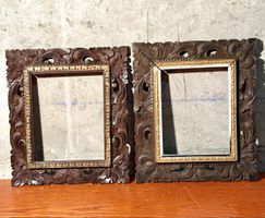 Pair of Vintage Wooden Picture Frames, Ornate Design