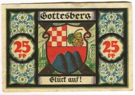 Notgeld "25 Pfennig. Gottesberg"