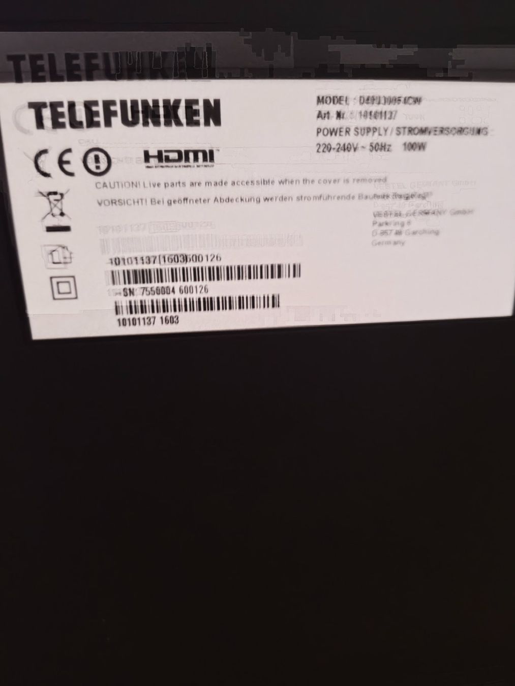 Telefunken Televisori: Telefunken TV – Usato da Affeltrangen venduto da Faman20 3