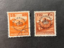 Dienstmarken 1933, Mi 9+10, gestempelt, KP 600.--